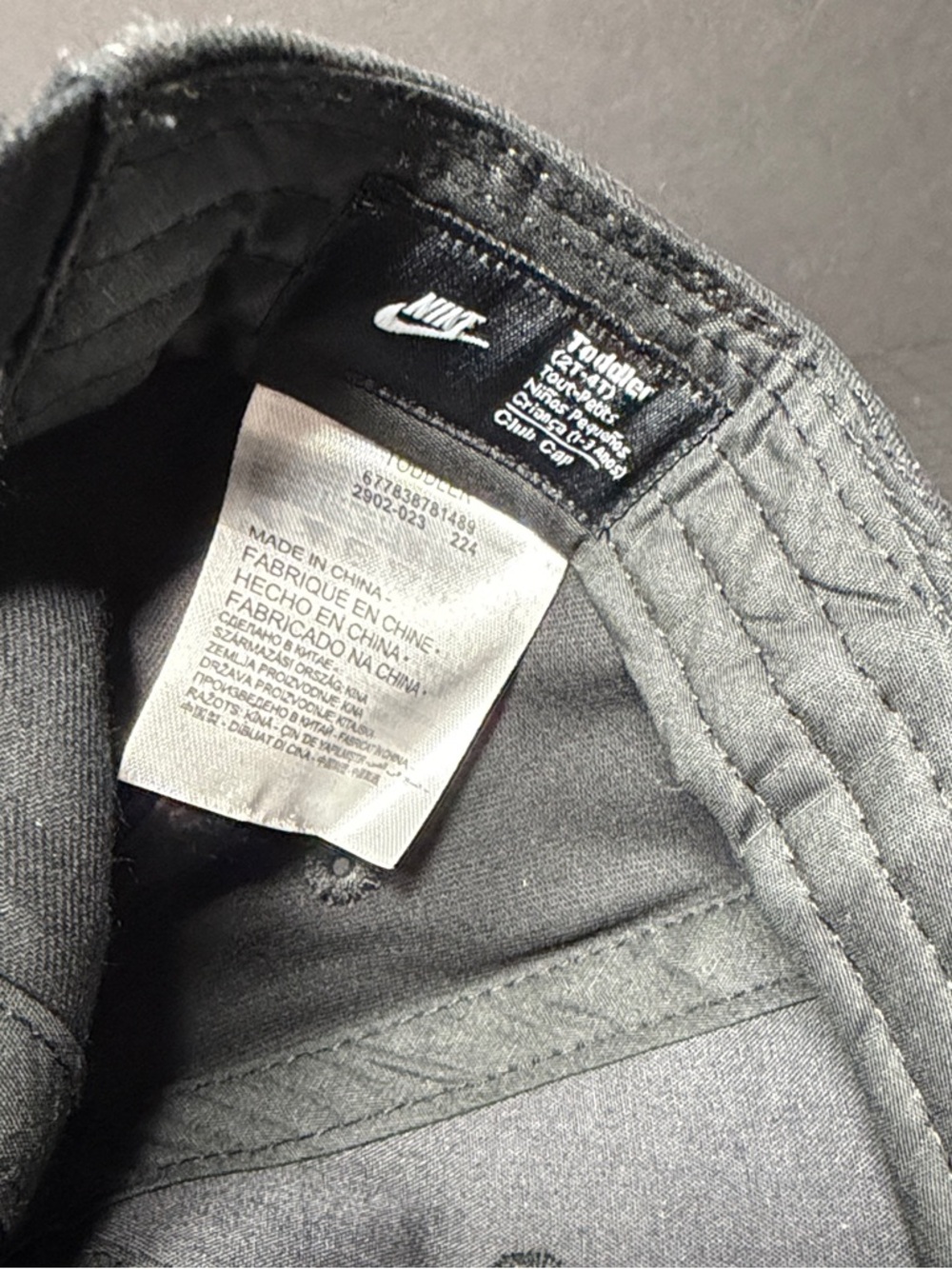 Nike Black Toddler Club Cap with White Swoosh - Picture 6 of 6